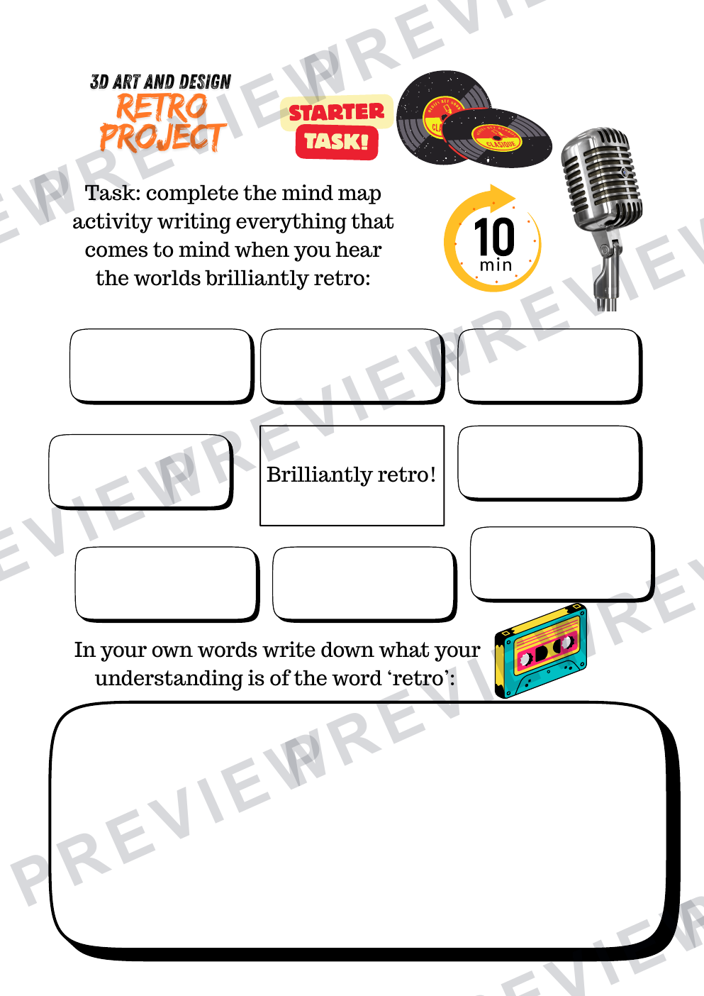 Brilliantly retro 3D GCSE mini project workbook  preview page 3