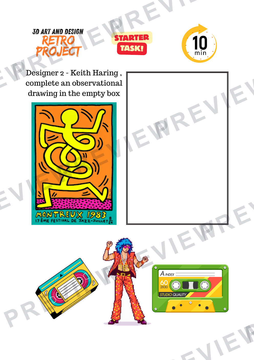 Brilliantly retro 3D GCSE mini project workbook  preview page 8