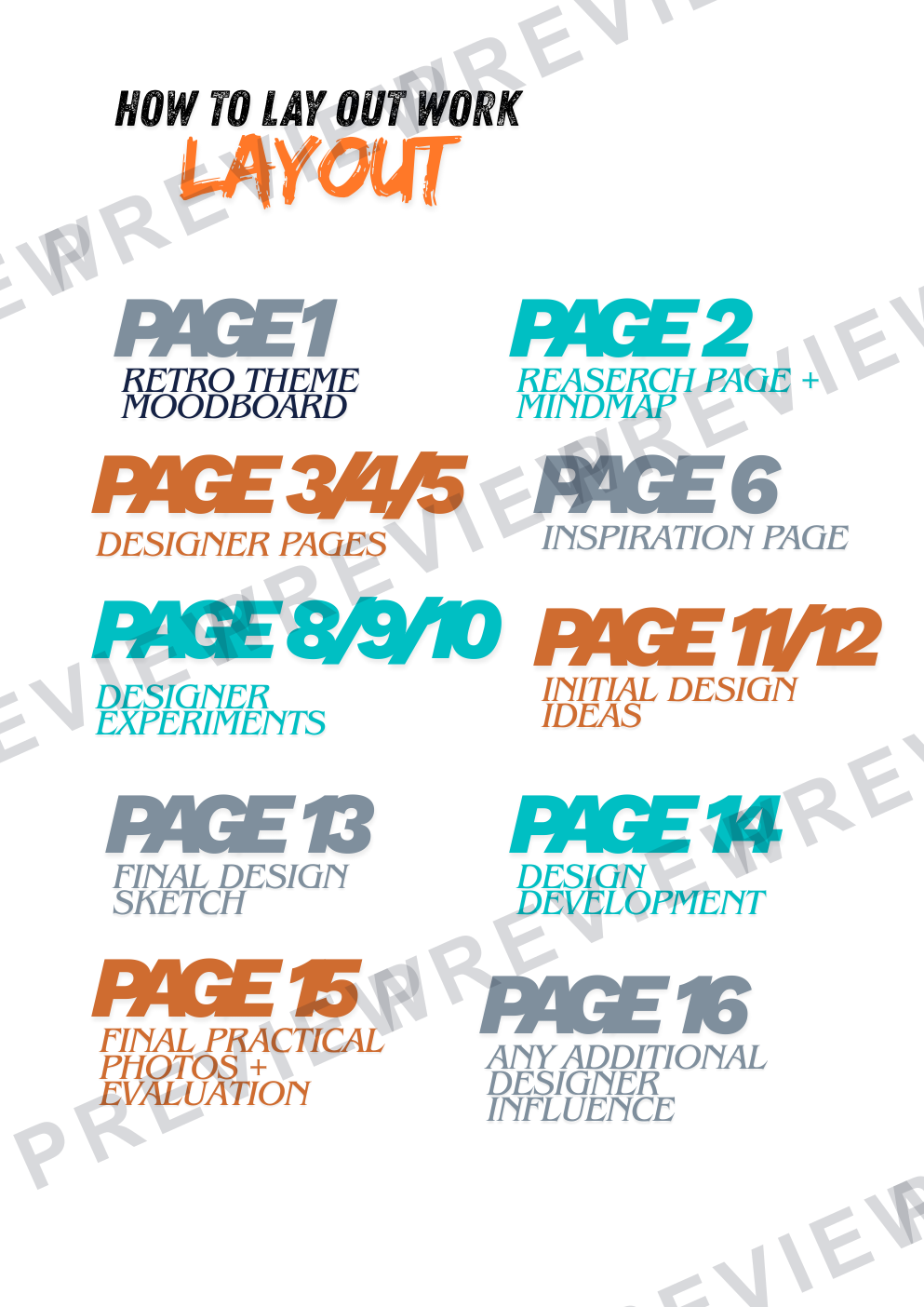 Brilliantly retro 3D GCSE mini project workbook  preview page 16