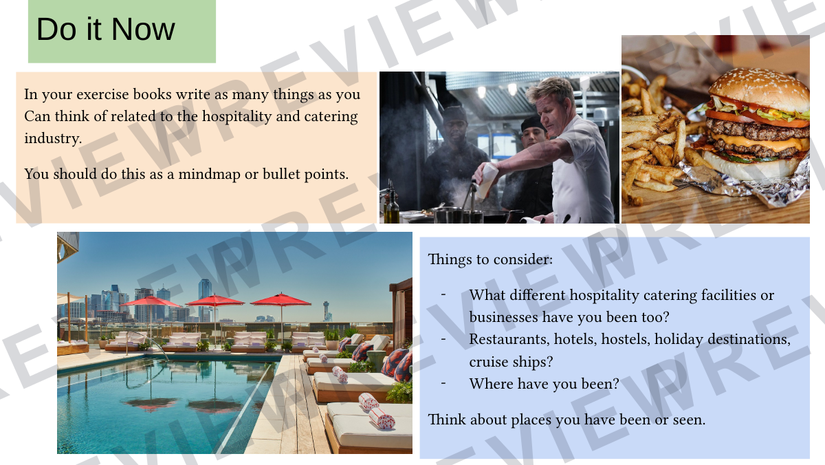 Hospitality catering lesson 1  preview page 7