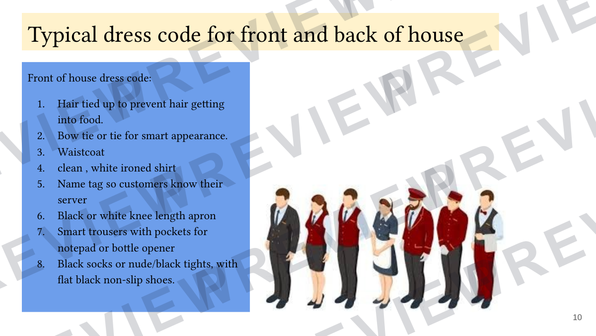 Hospitality catering lesson 1  preview page 10