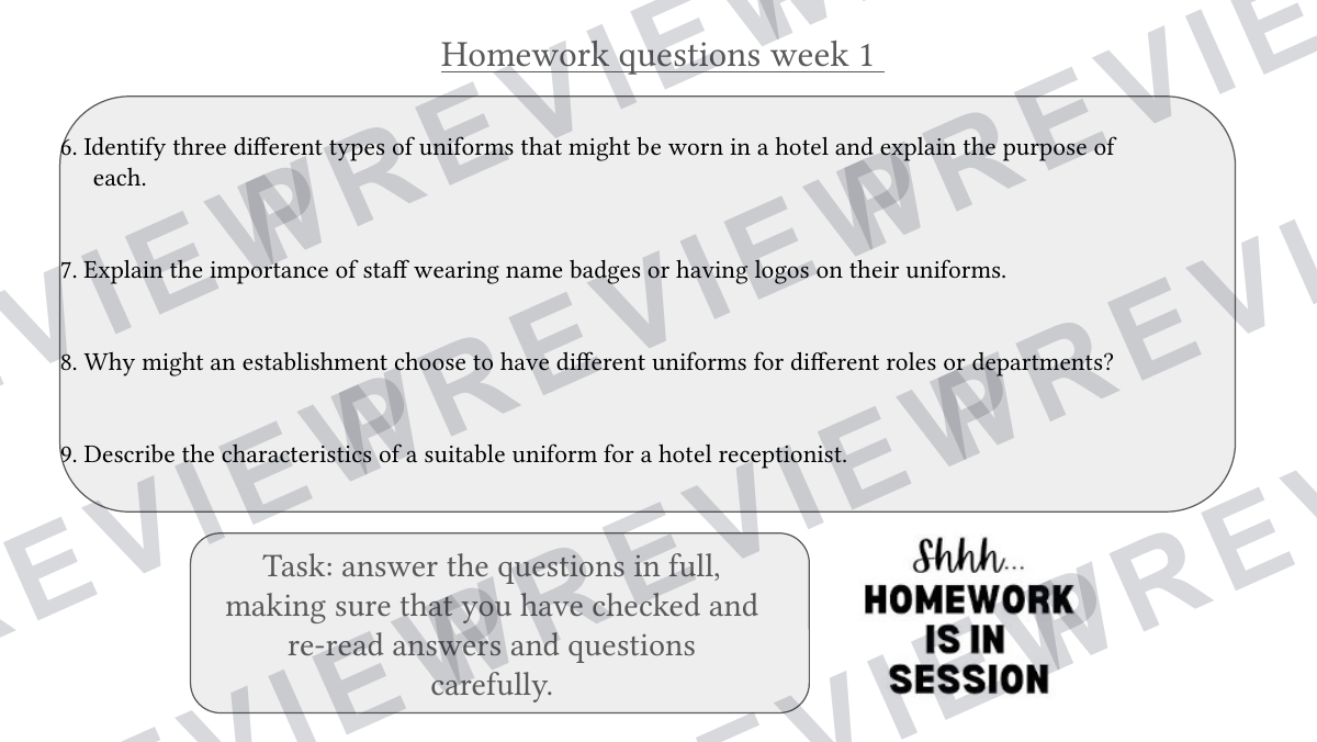 Hospitality catering lesson 1  preview page 13