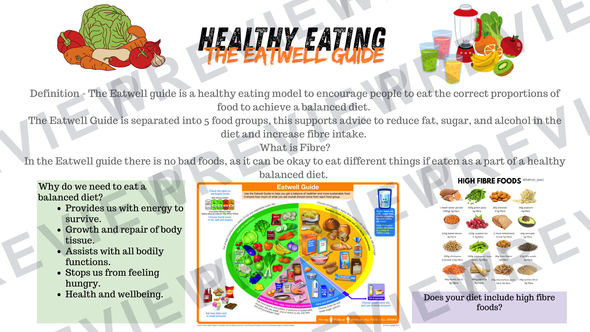 Year 7 healthy eating project part 1 powerpoint  preview page 9