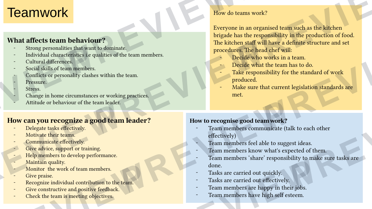 Hospitality and catering lesson 19-20 preview page 4