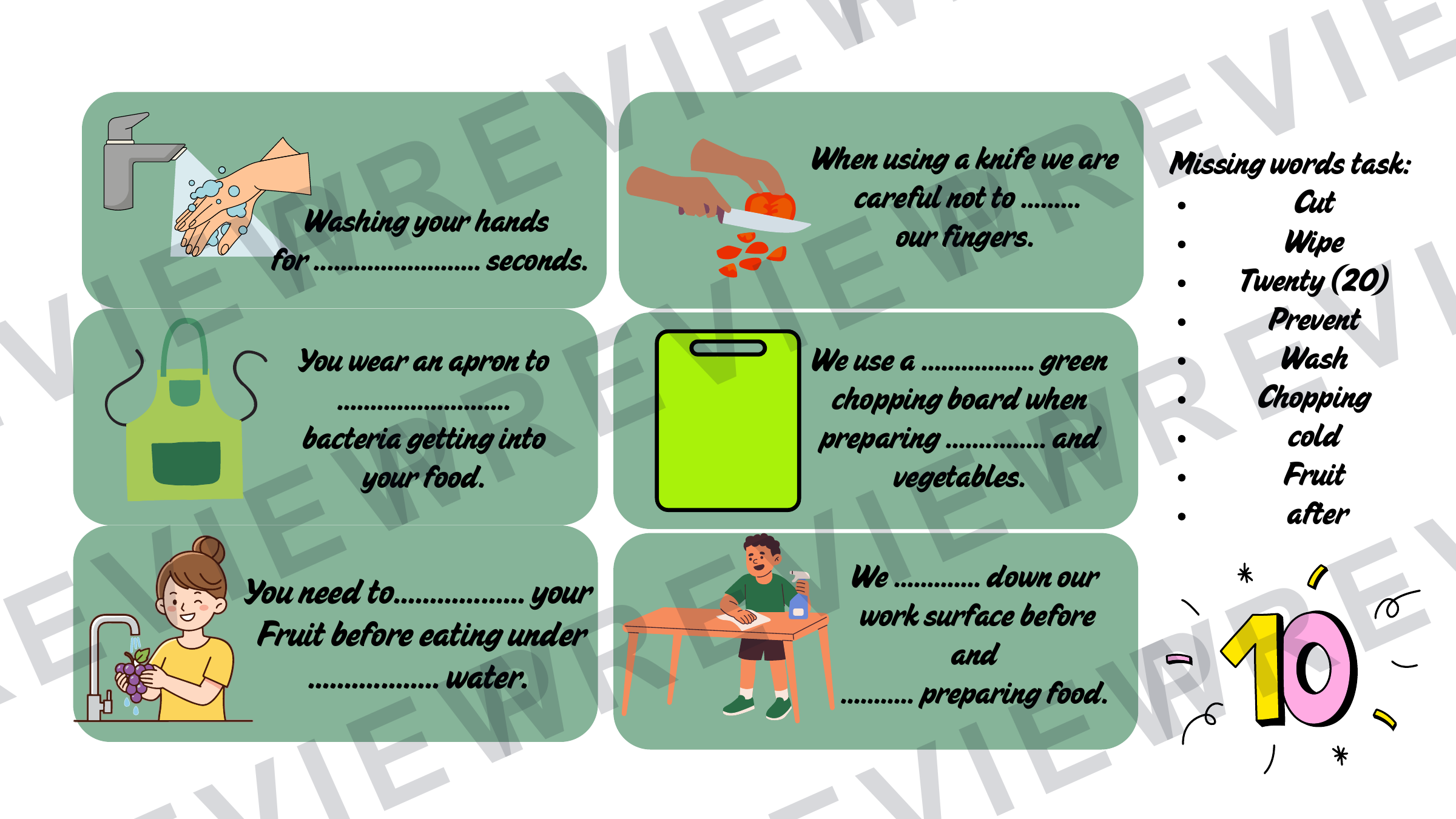 KS2 mini chef project booklet  preview page 6