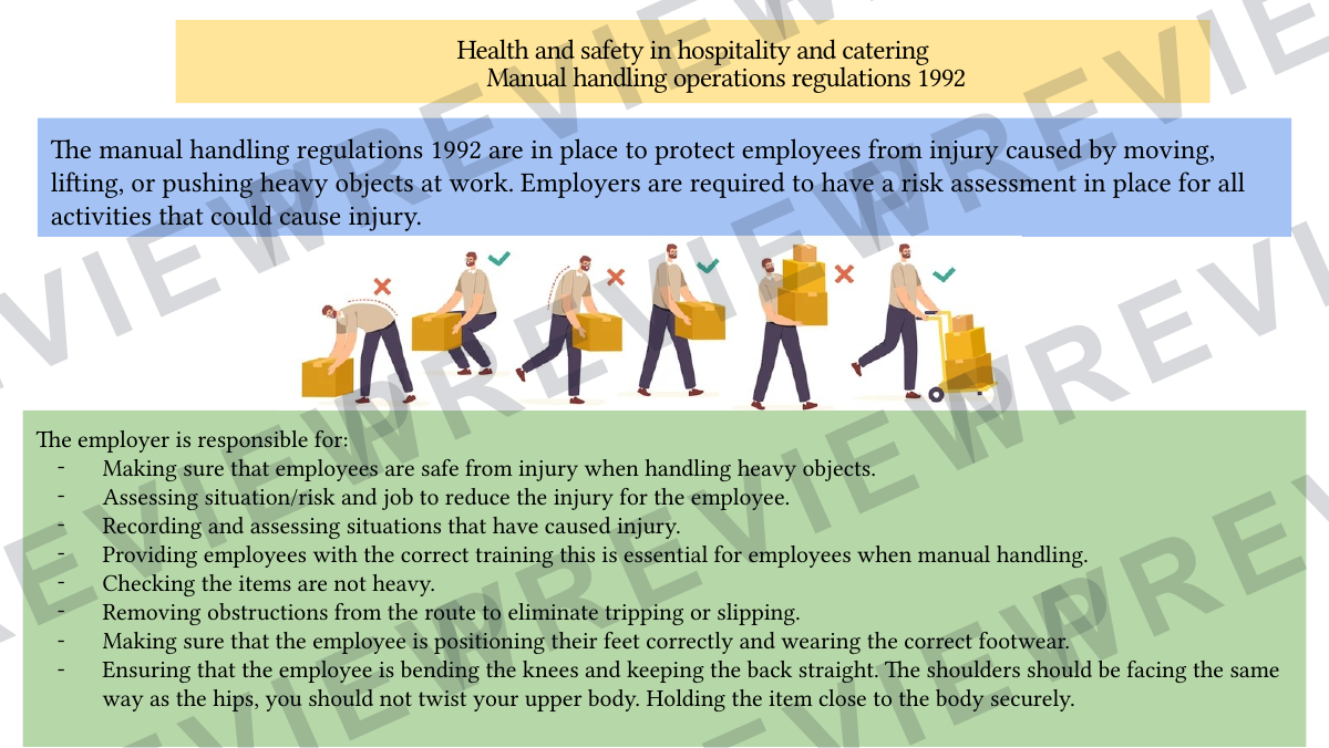 Hospitality and catering lesson 5 - 7  preview page 12