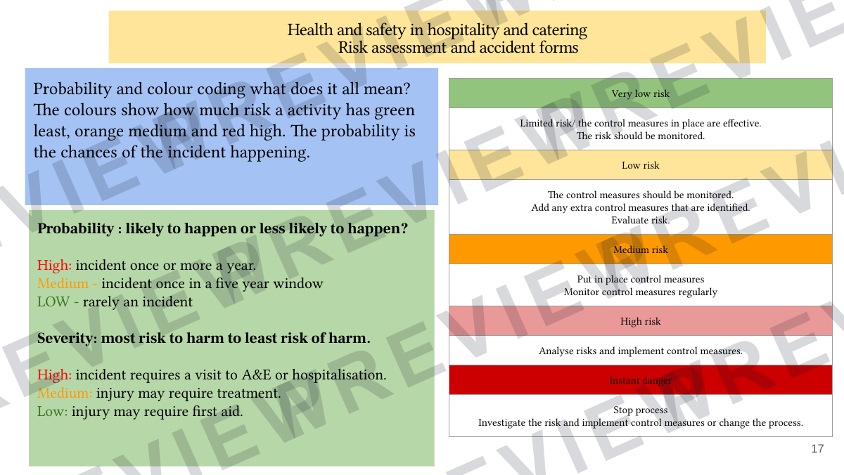 Hospitality and catering lesson 5 - 7  preview page 17