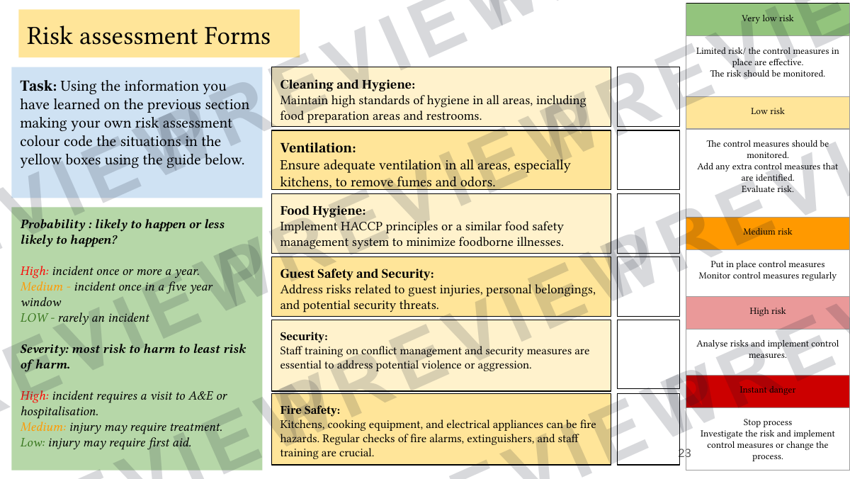 Hospitality and catering lesson 5 - 7  preview page 23