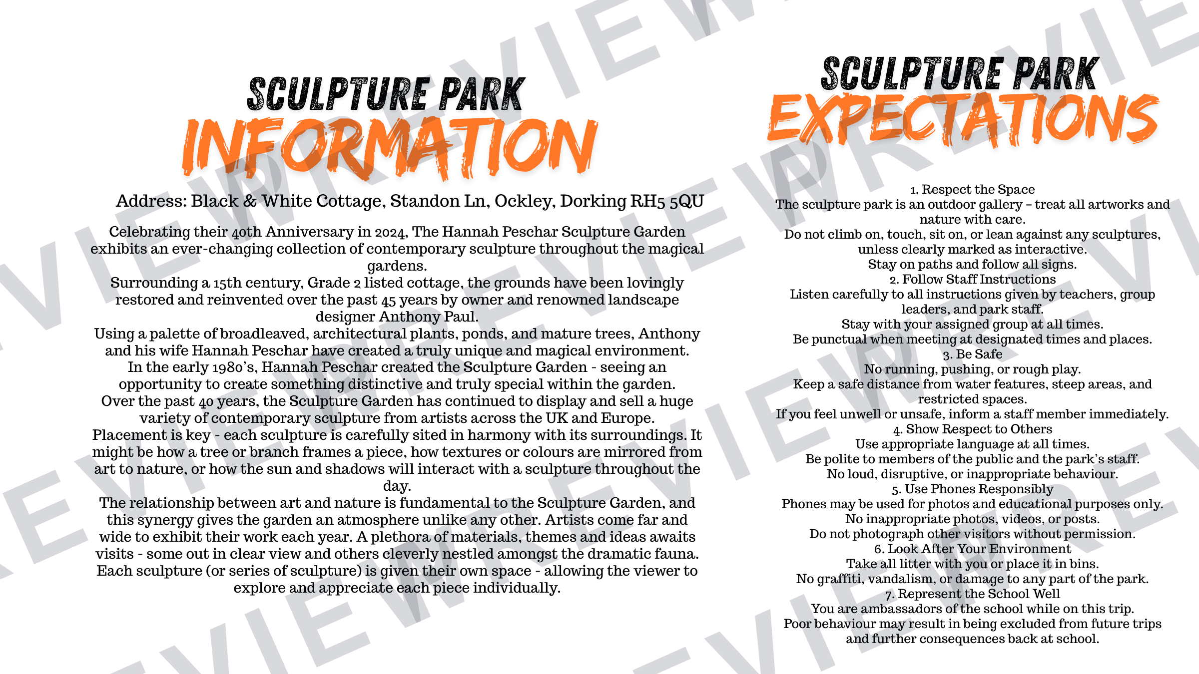 Hannah Peschur Sculpture Park trip booklet GCSE 3D design  preview page 2