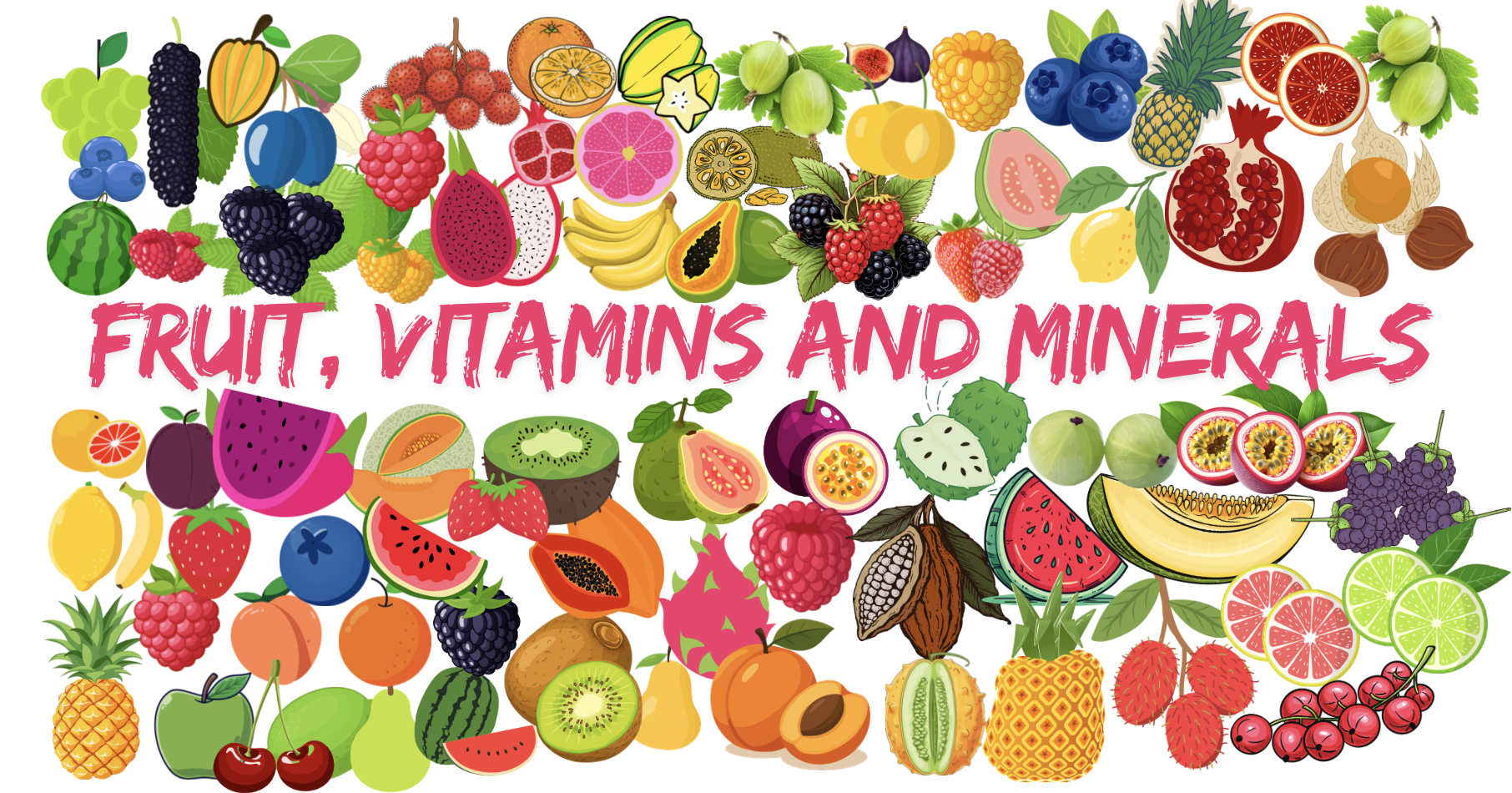 Hospitality poster Fruit vitamins and minerals 
